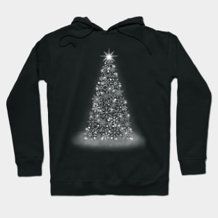 Inspirational Snowflake Christmas Tree, Believe, Dream & Achieve Hoodie